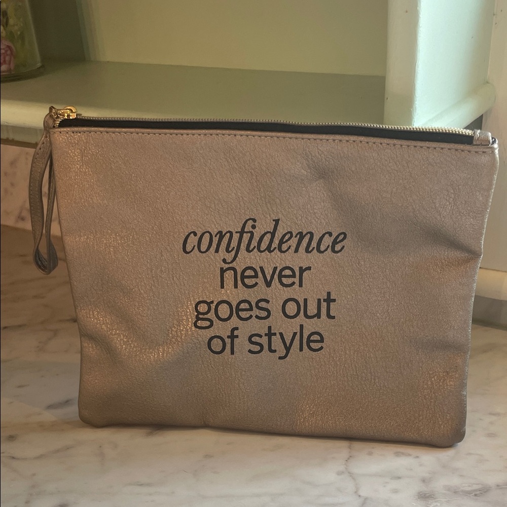 Confidence never goes out of style make up bag